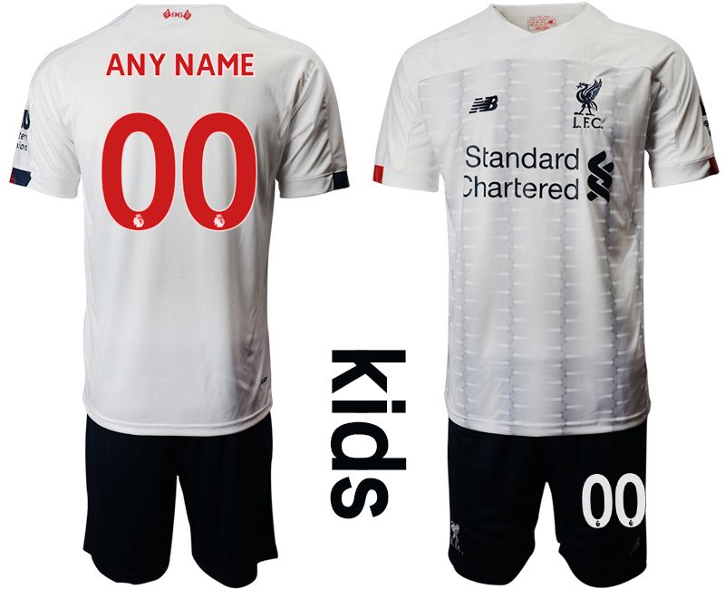 Youth 2019-2020 club Liverpool away customized white Soccer Jerseys->customized soccer jersey->Custom Jersey